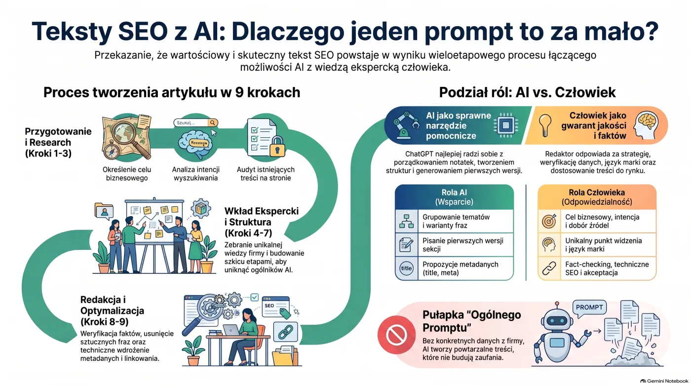 Dziewięcioetapowy proces tworzenia tekstu SEO z pomocą ChatGPT